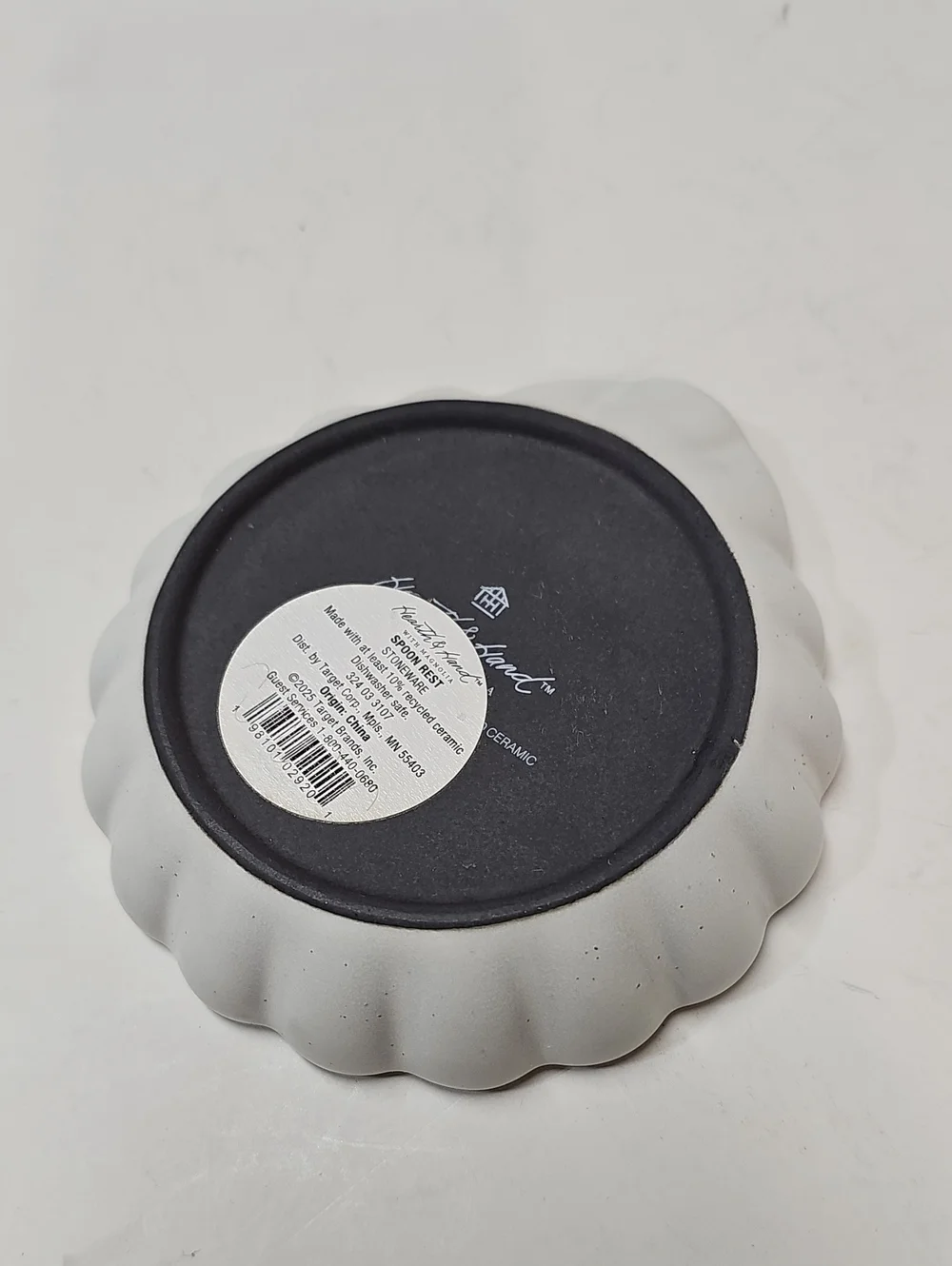 Target Hearth & Hand w/ Magnolia Matte Light Gray Stoneware Scalloped Spoon Rest